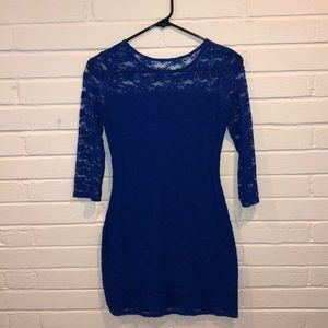 NWT - Hollister blue lace bodycon dress